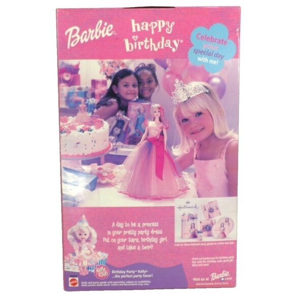 BARBIE doll Happy Birthday with tiara you can wear 2001 MATTEL, NEW - Picture 2 of 2
